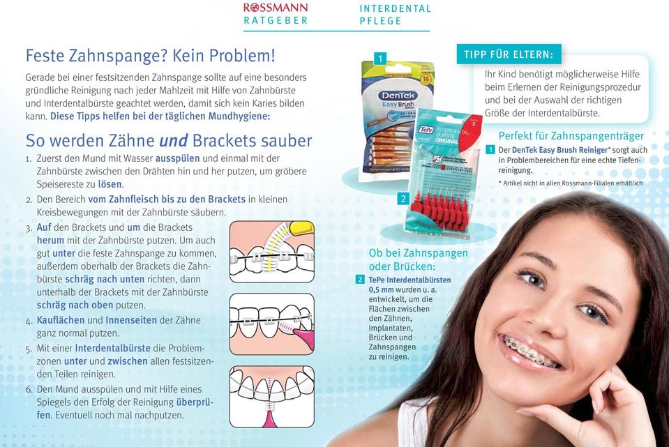 bilden kann. Diese Tipps helfen bei der täglichen Mundhygiene: So werden Zähne und Brackets sauber.