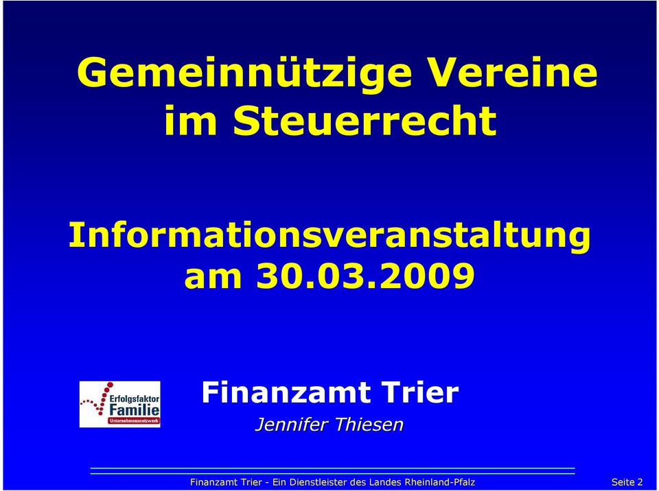 2009 Finanzamt Trier Jennifer Thiesen