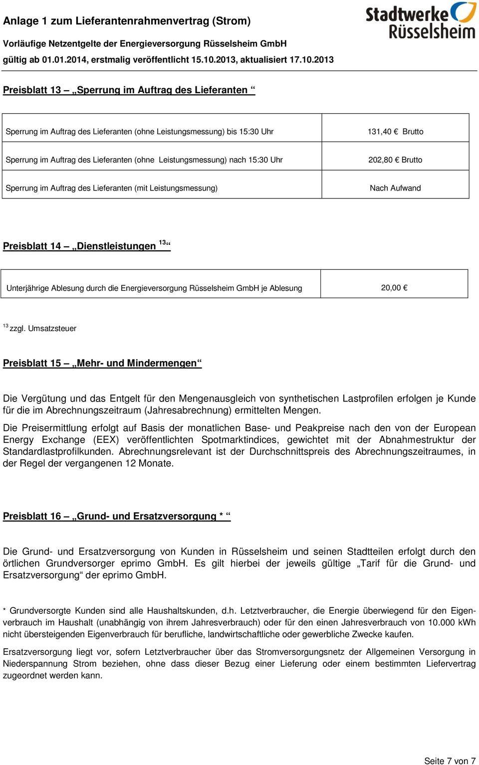 GmbH je Ablesung 20,00 13 zzgl.