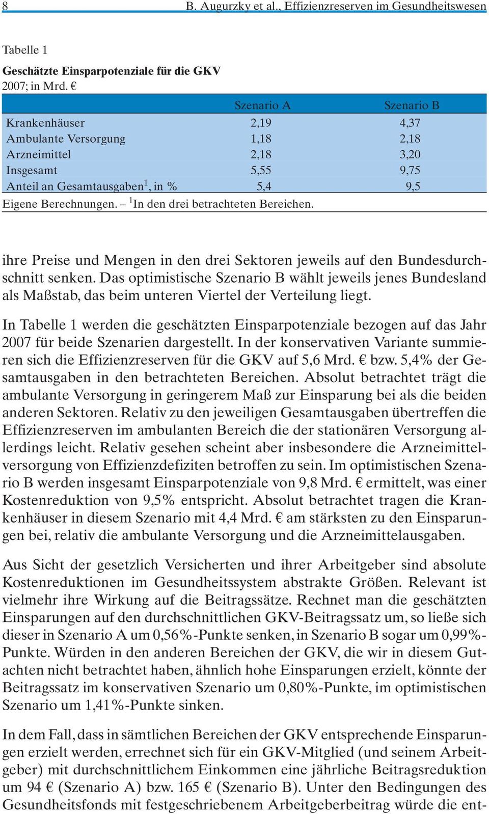 1 In den drei betrachteten Bereichen. ihre Preise und Mengen in den drei Sektoren jeweils auf den Bundesdurchschnitt senken.