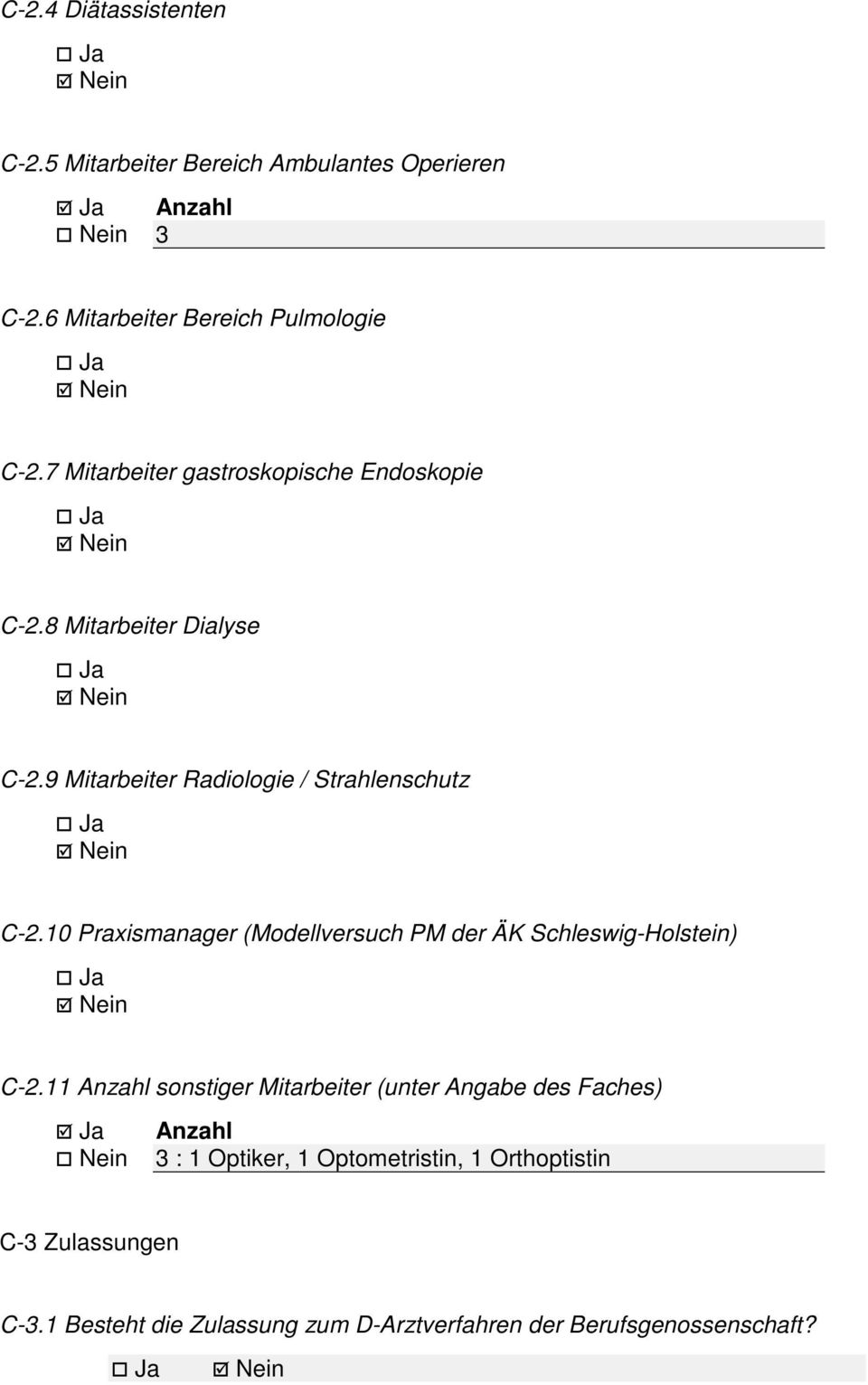 10 Praxismanager (Modellversuch PM der ÄK Schleswig-Holstein) C-2.