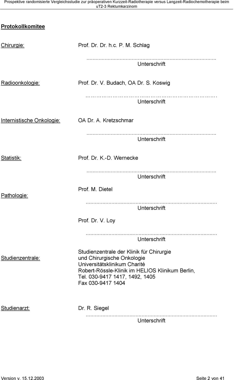 .. Unterschrift Prof. Dr. V. Loy.