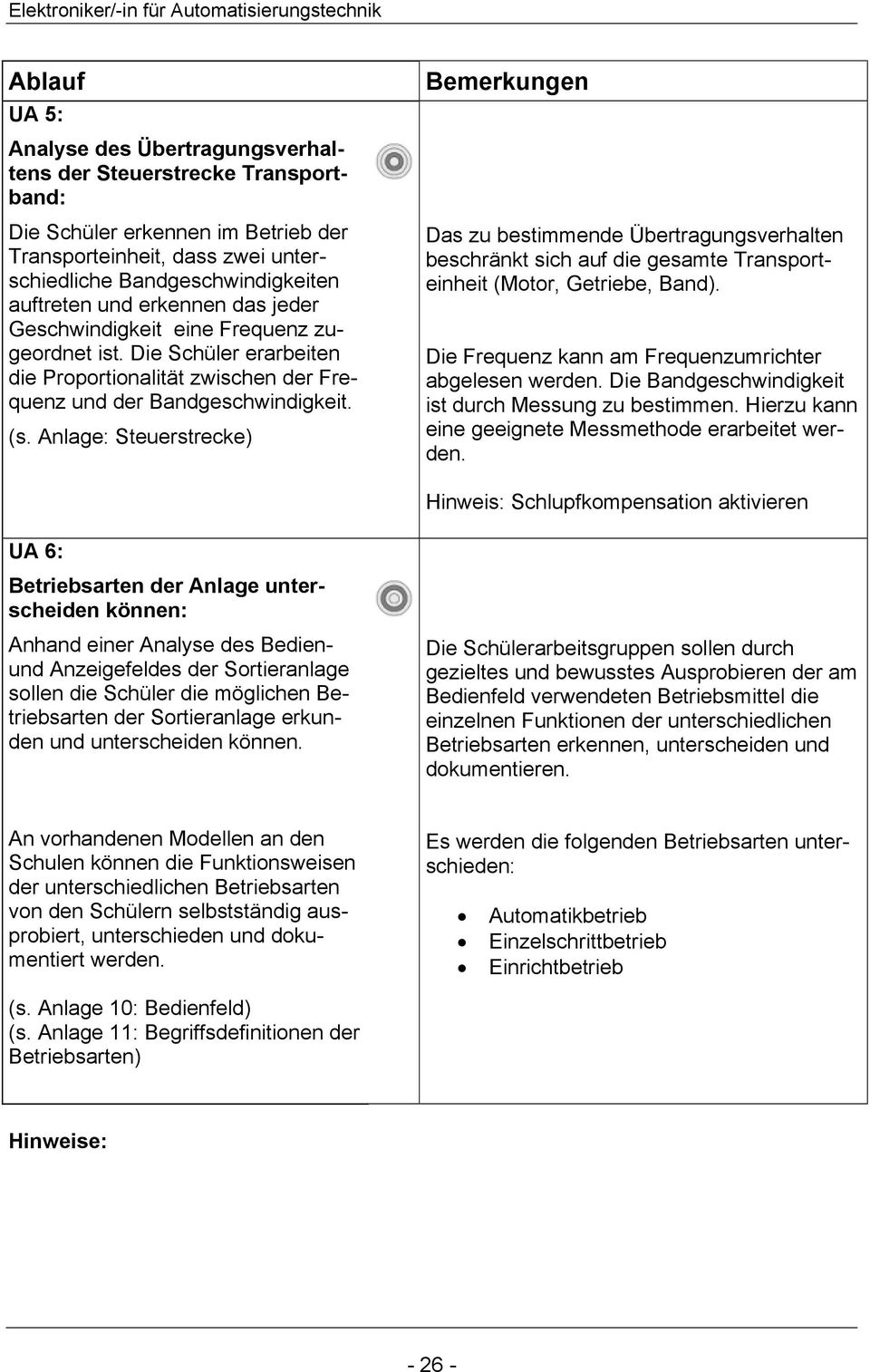 Die Schüler erarbeiten die Proportionalität zwischen der Frequenz und der Bandgeschwindigkeit. (s.