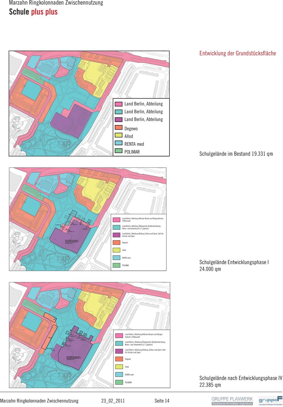 001,8 m² Degewo Allod RENTA med POLIMAR Schulgelände Entwicklungsphase I 24.