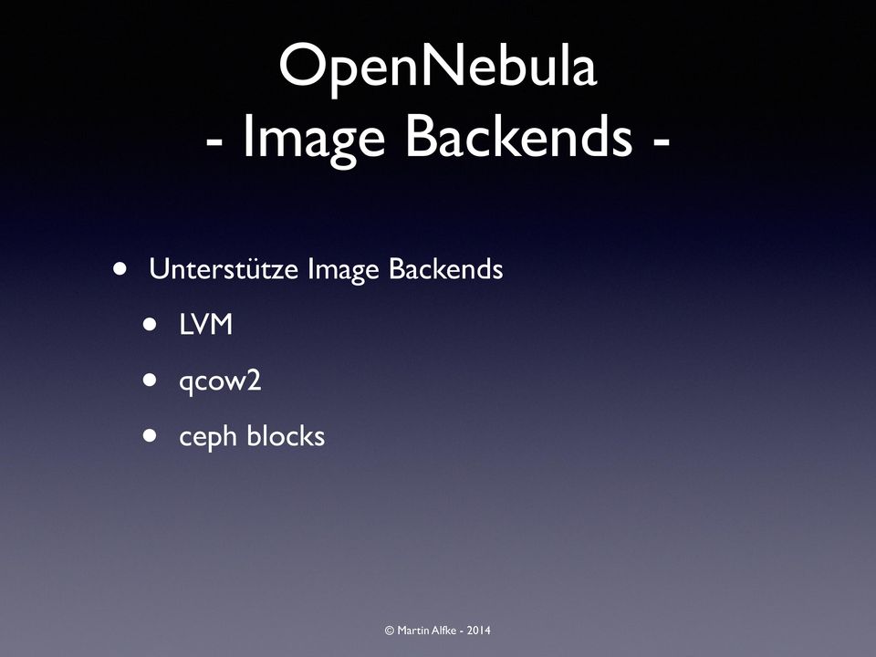 Image Backends