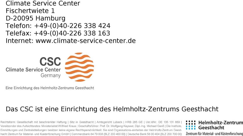 338 163 Internet: www.climate-service-center.