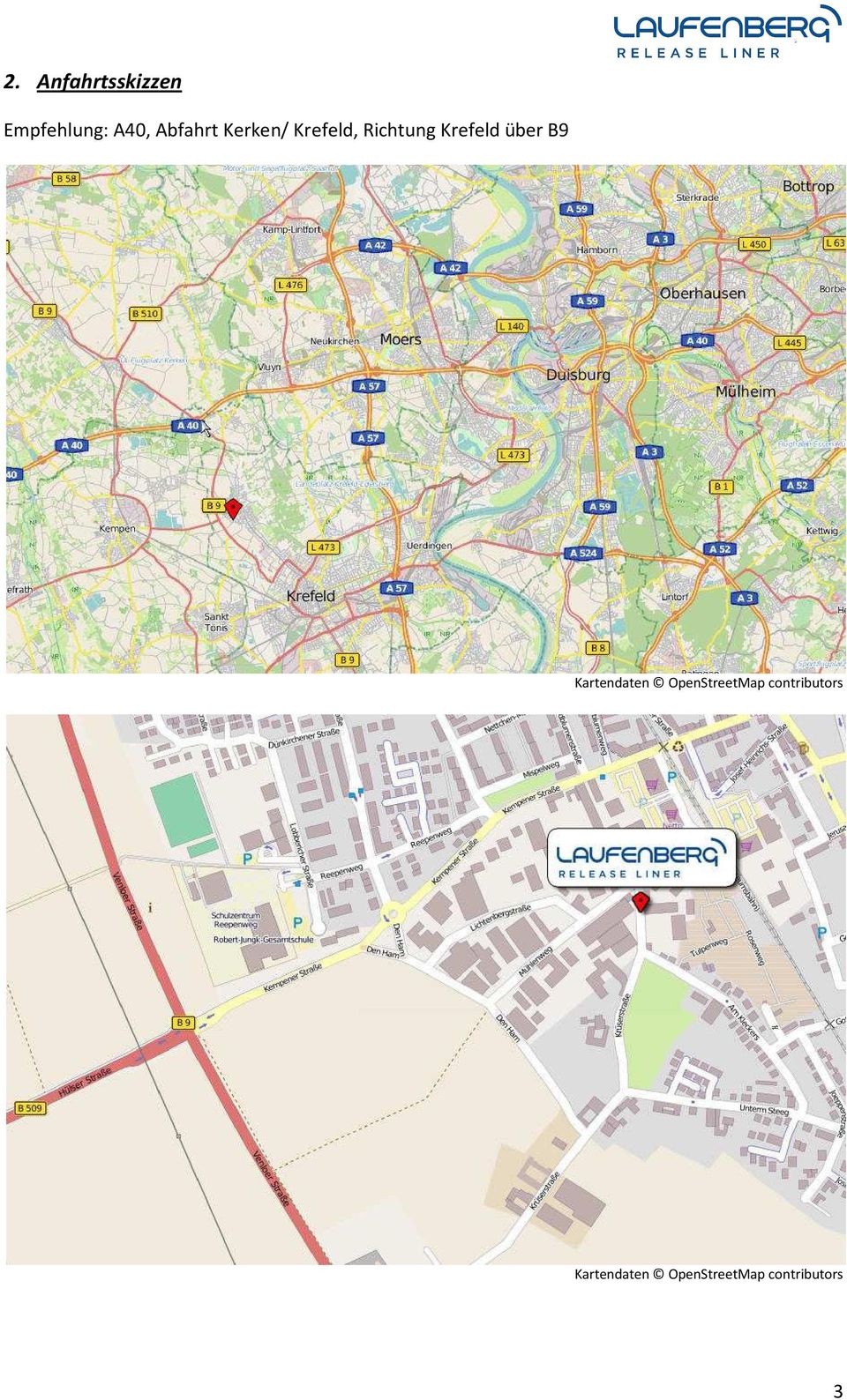 über B9 Kartendaten OpenStreetMap