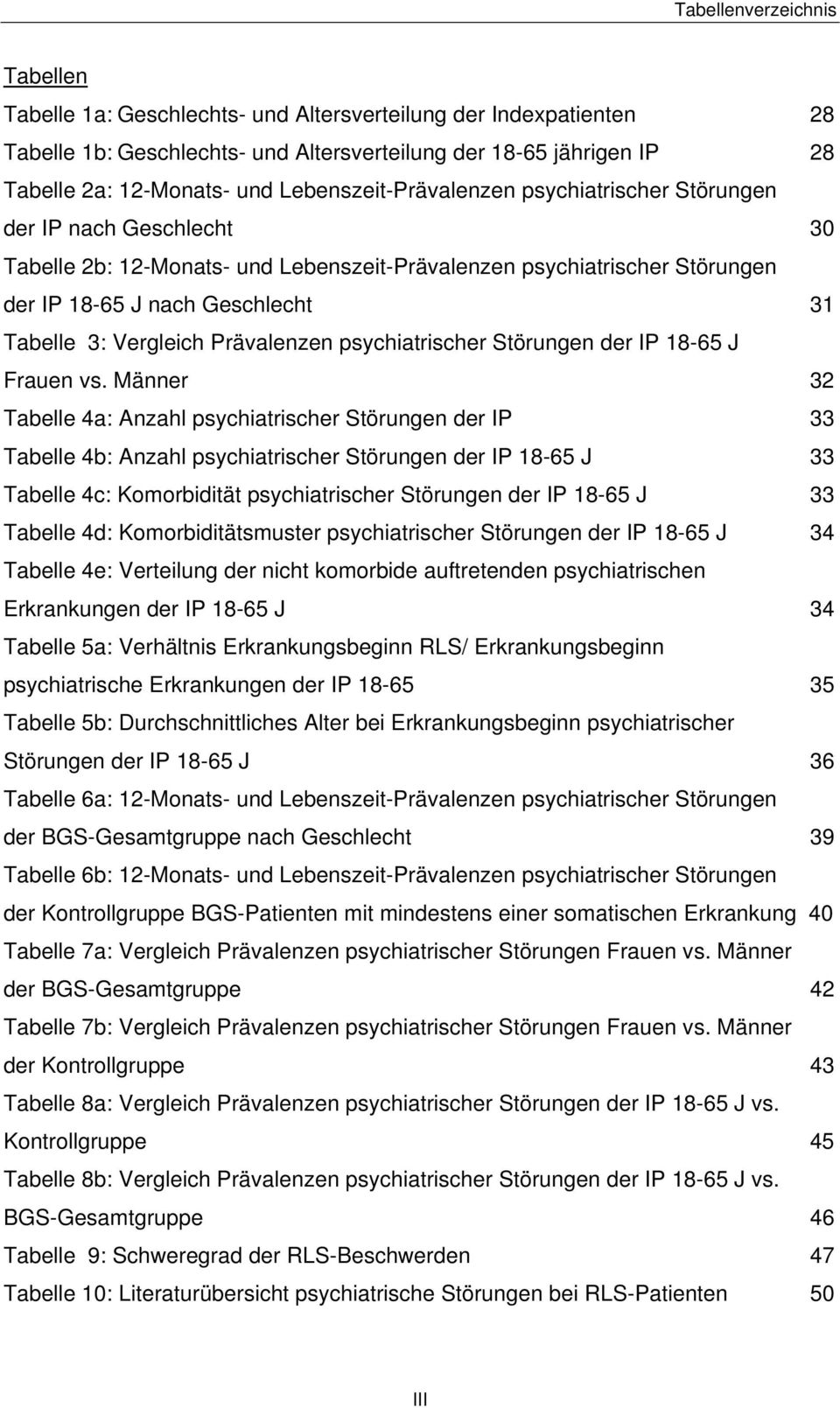 Vergleich Prävalenzen psychiatrischer Störungen der IP 18-65 J Frauen vs.