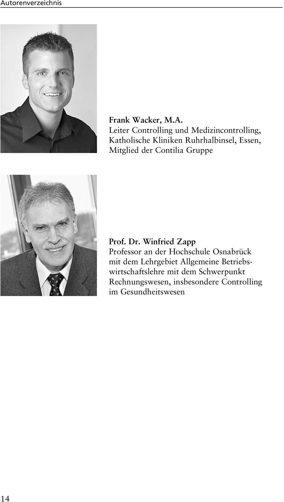 Winfried Zapp Professor an der Hochschule Osnabrück mit dem Lehrgebiet Allgemeine