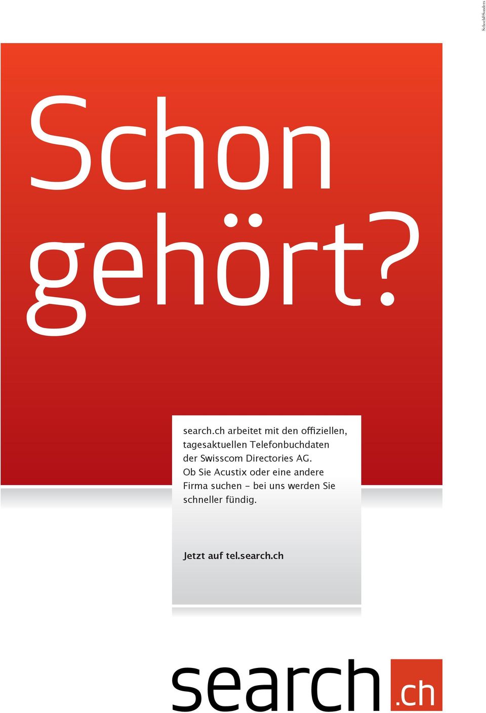 Telefonbuchdaten der Swisscom Directories AG.
