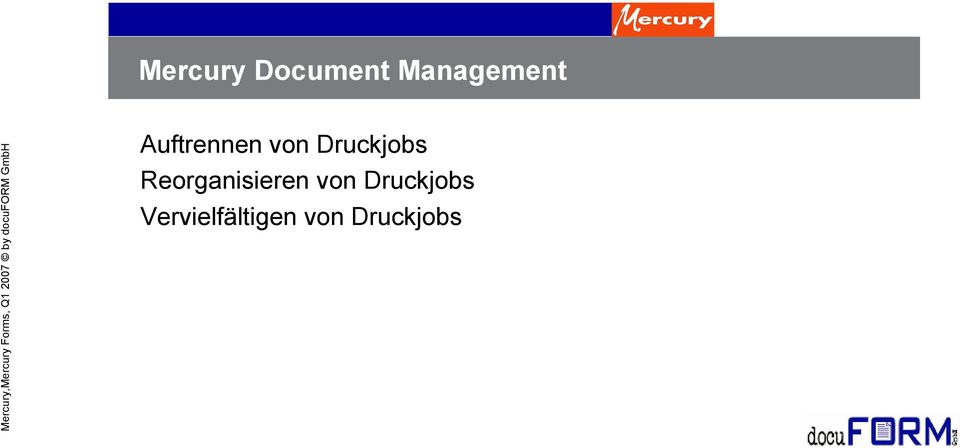 docuform GmbH Auftrennen von Druckjobs