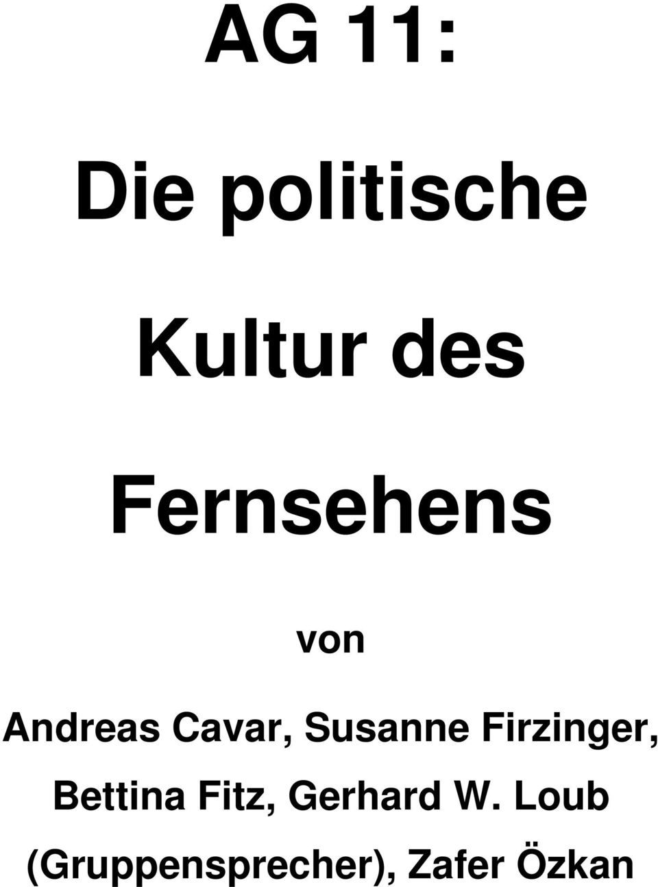 Susanne Firzinger, Bettina Fitz,