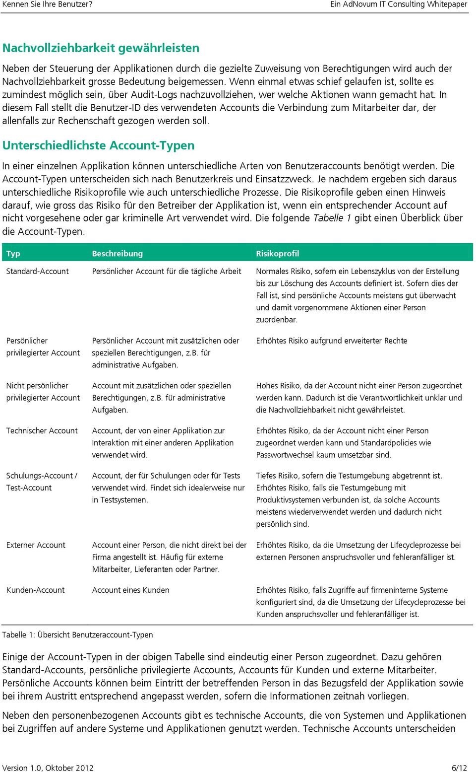 In diesem Fall stellt die Benutzer-ID des verwendeten Accounts die Verbindung zum Mitarbeiter dar, der allenfalls zur Rechenschaft gezogen werden soll.