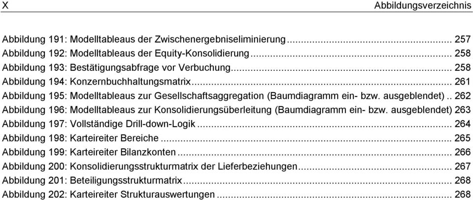 ausgeblendet).. 262 Abbildung 196: Modelltableaus zur Konsolidierungsüberleitung (Baumdiagramm ein- bzw. ausgeblendet)263 Abbildung 197: Vollständige Drill-down-Logik.