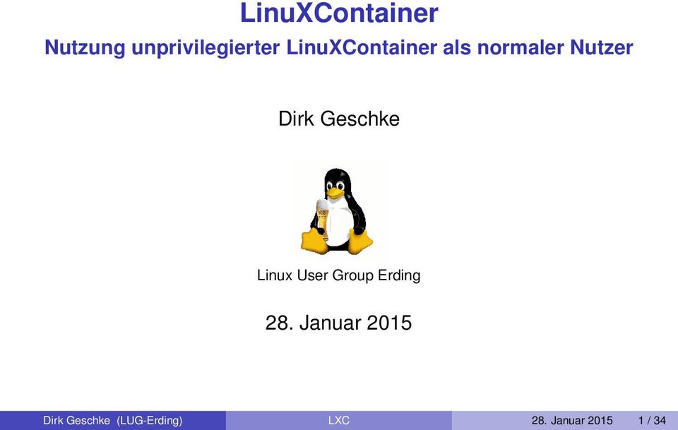 Geschke Linux User Group Erding 28.