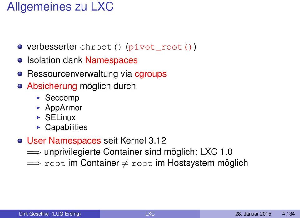 Capabilities User Namespaces seit Kernel 3.