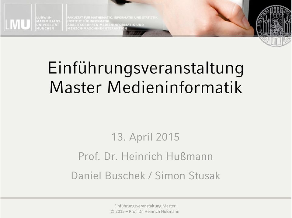 April 2015 Prof. Dr.