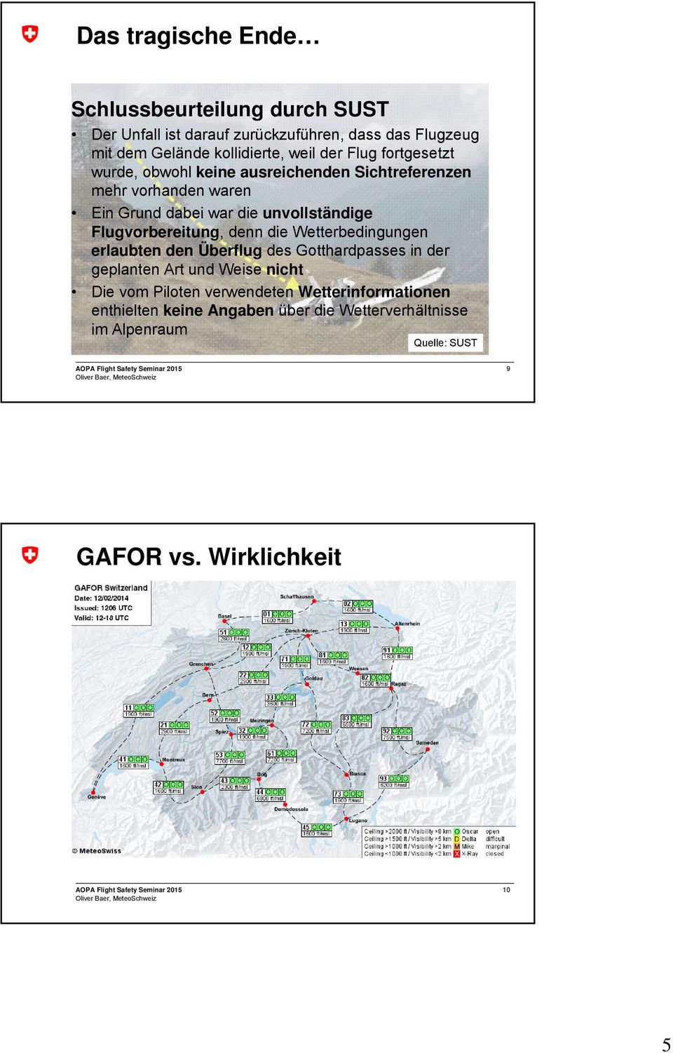 Flugvorbereitung, denn die Wetterbedingungen erlaubten den Überflug des Gotthardpasses in der geplanten Art und Weise nicht Die vom