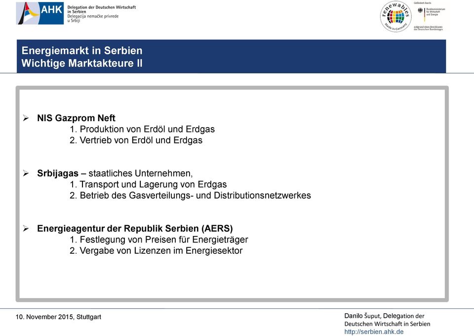 Vertrieb von Erdöl und Erdgas Srbijagas staatliches Unternehmen, 1.