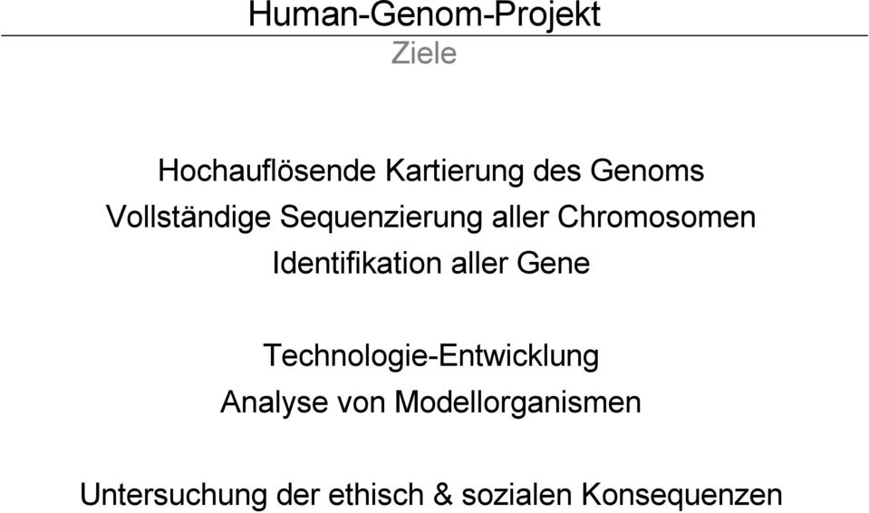 Identifikation aller Gene Technologie-Entwicklung Analyse
