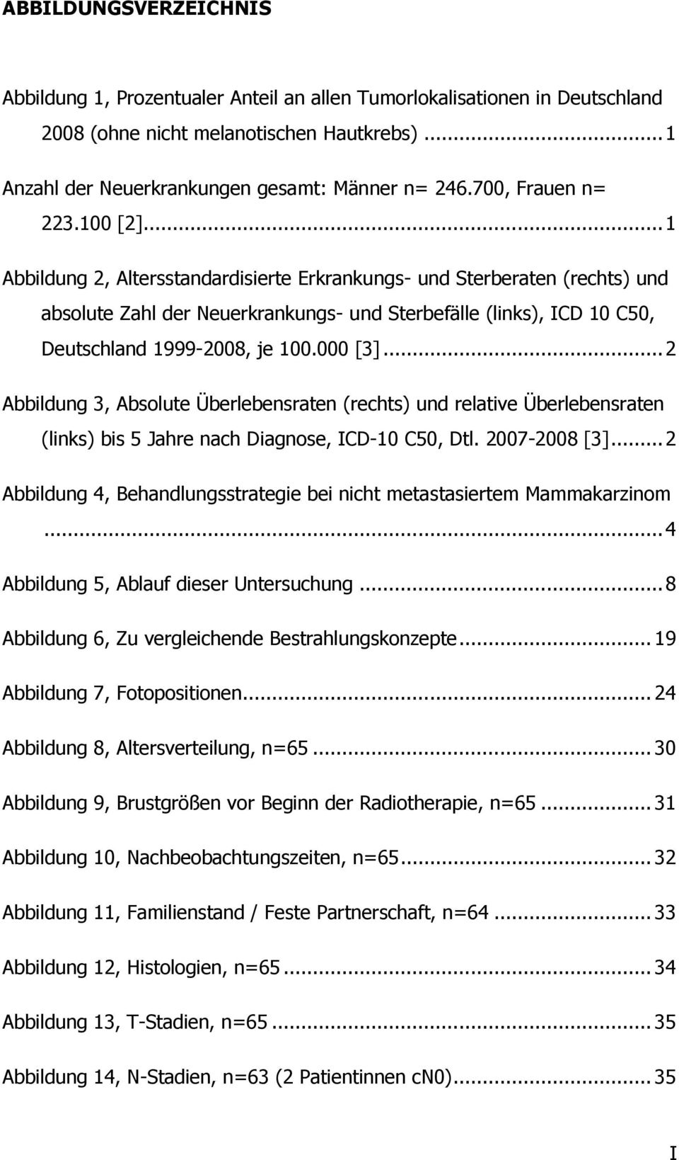 .. 1 Abbildung 2, Altersstandardisierte Erkrankungs- und Sterberaten (rechts) und absolute Zahl der Neuerkrankungs- und Sterbefälle (links), ICD 10 C50, Deutschland 1999-2008, je 100.000 [3].