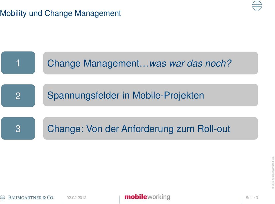 2 Spannungsfelder in Mobile-Projekten 3 Change: