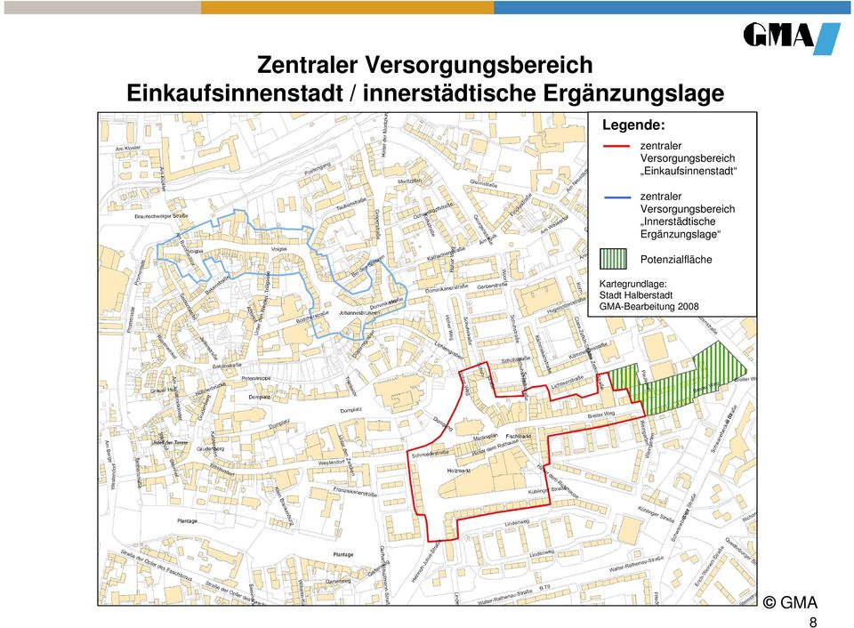 Einkaufsinnenstadt zentraler Versorgungsbereich Innerstädtische