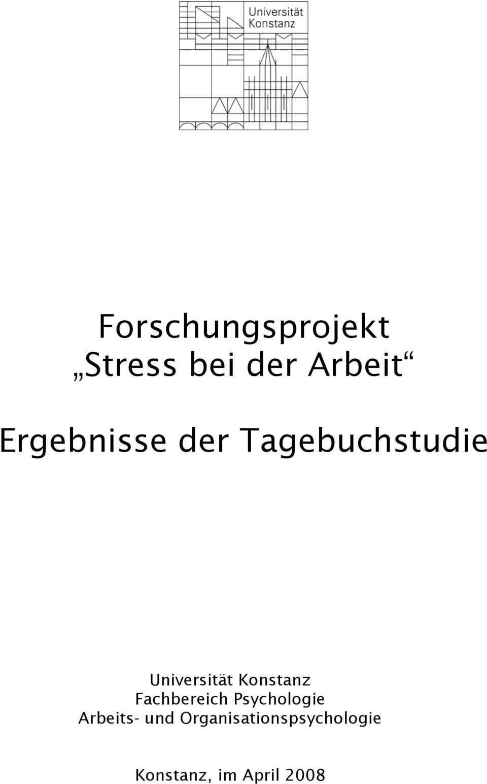 Konstanz Fachbereich Psychologie Arbeits-