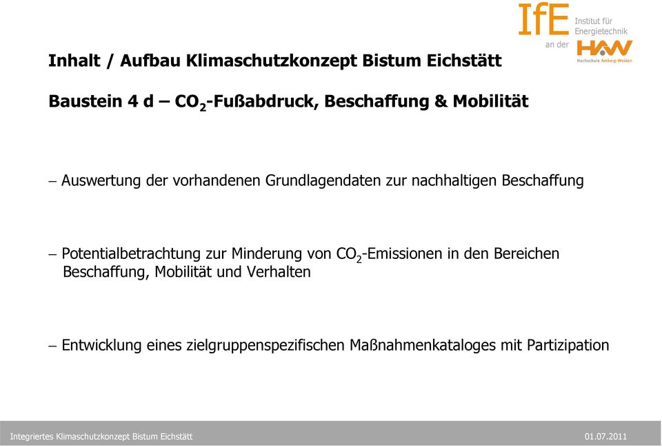 zur Minderung von CO 2 -Emissionen in den Bereichen Beschaffung, Mobilität und