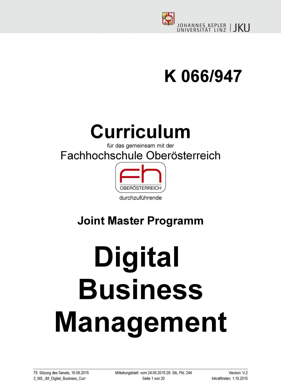 Master Programm Digital Business Management