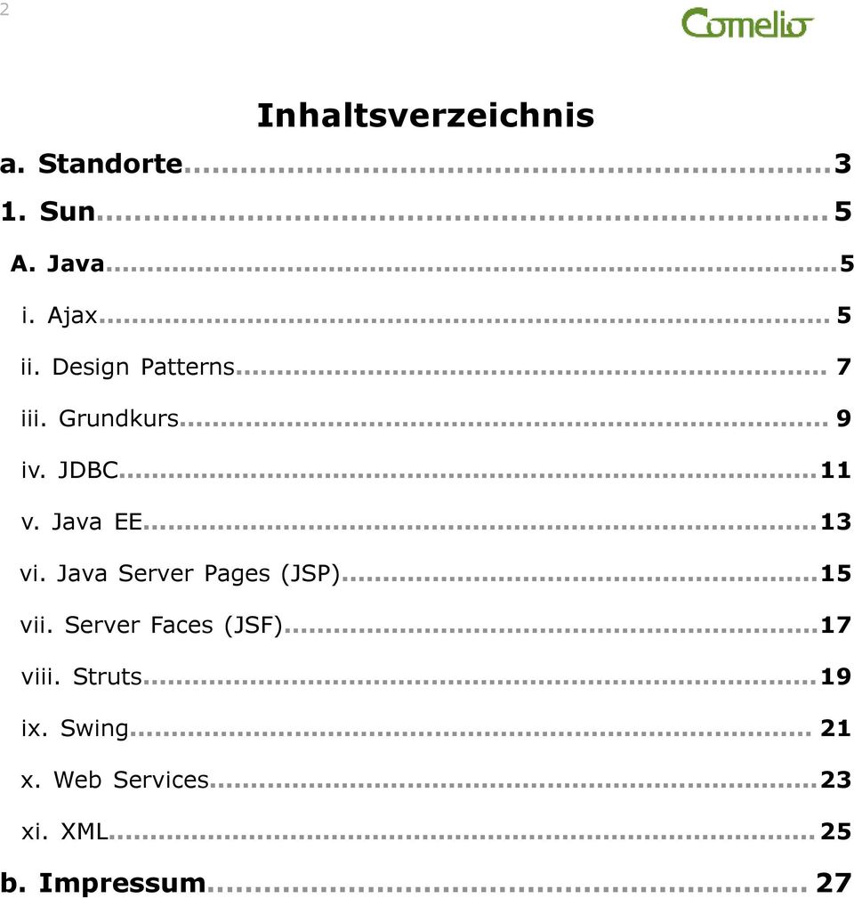 Java Server Pages (JSP)...15 vii. Server Faces (JSF)...17 viii. Struts.