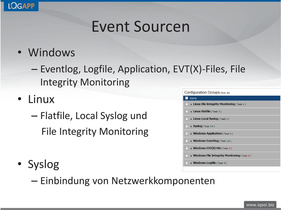 Monitoring Linux Flatfile, Local Syslog und File