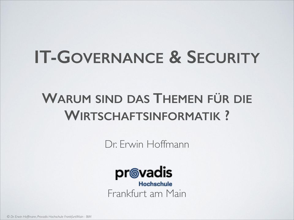 Erwin Hoffmann Frankfurt am Main Dr.