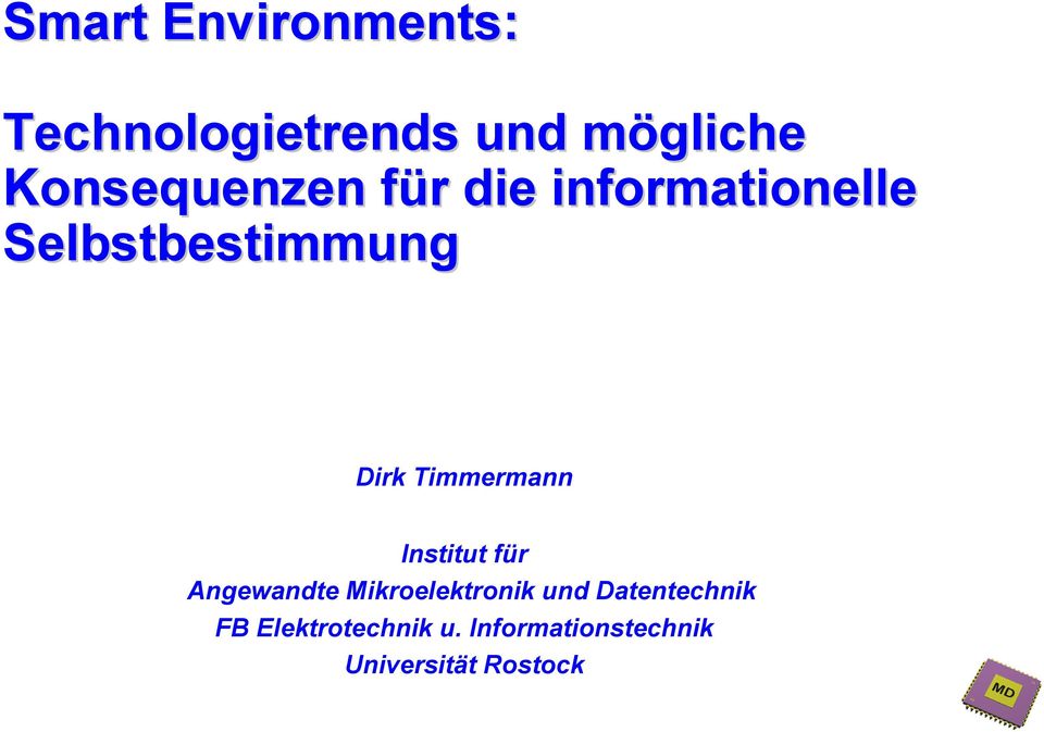 Timmermann Institut für Angewandte Mikroelektronik und