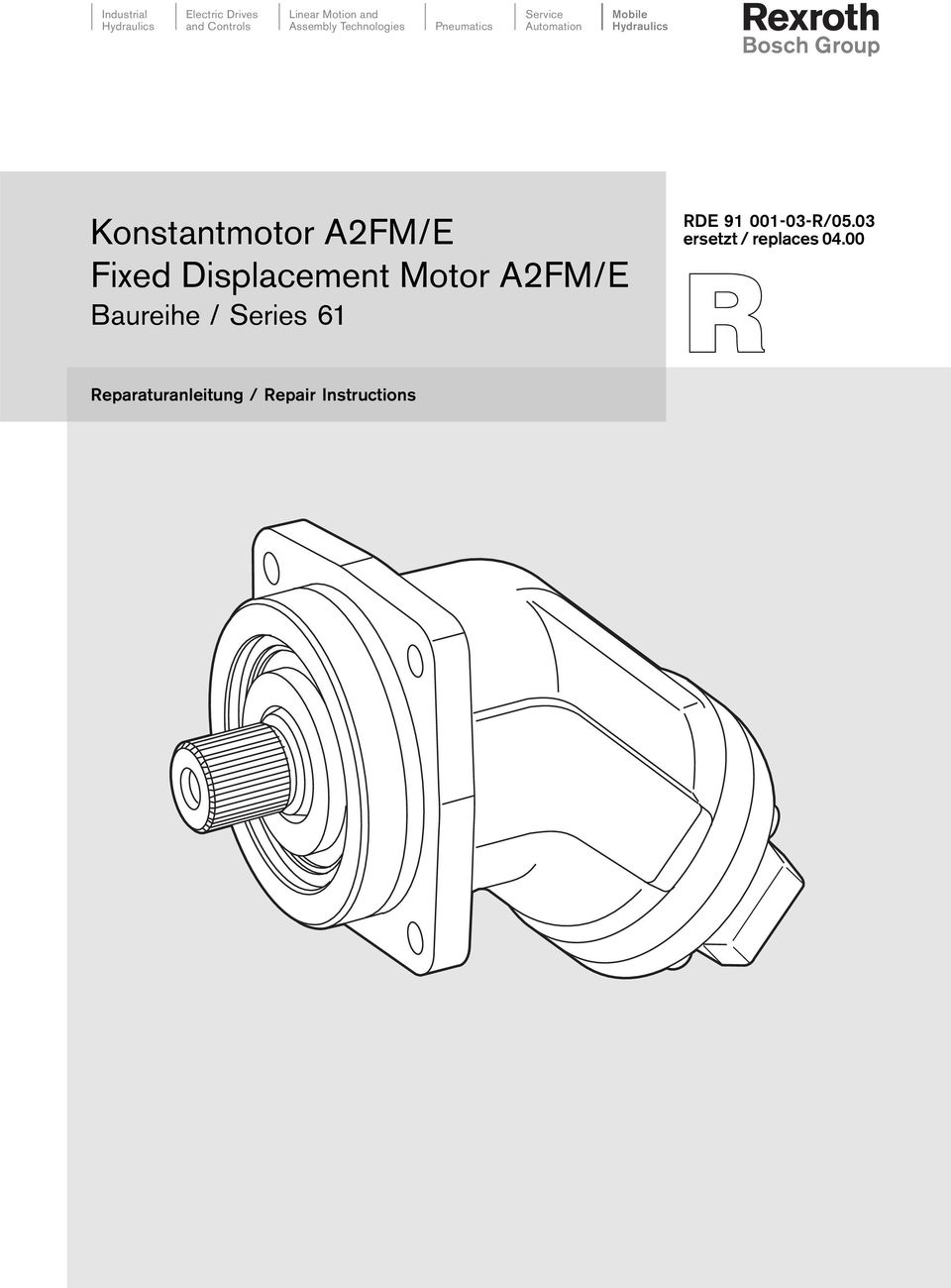 Konstantmotor A2FM/E Fixed Displacement Motor A2FM/E Baureihe / Series 61