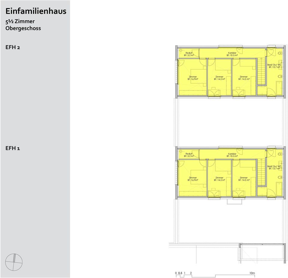 3 m² BF: 14.3 m² EFH 1 BF: 3.2 m² BF: 10.3 m² BF: 14.3 m² 0 0.