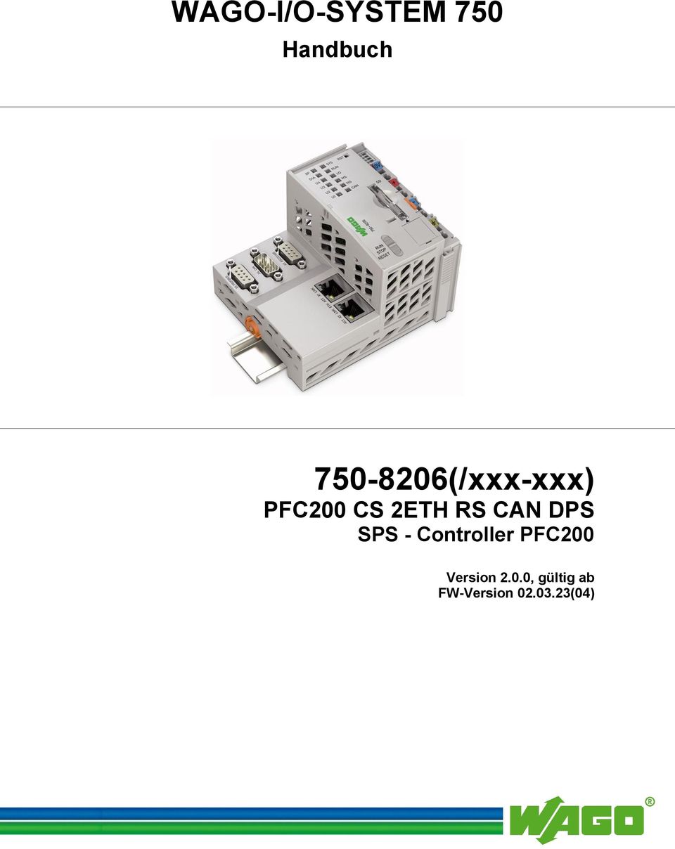 RS CAN DPS SPS - Controller PFC200