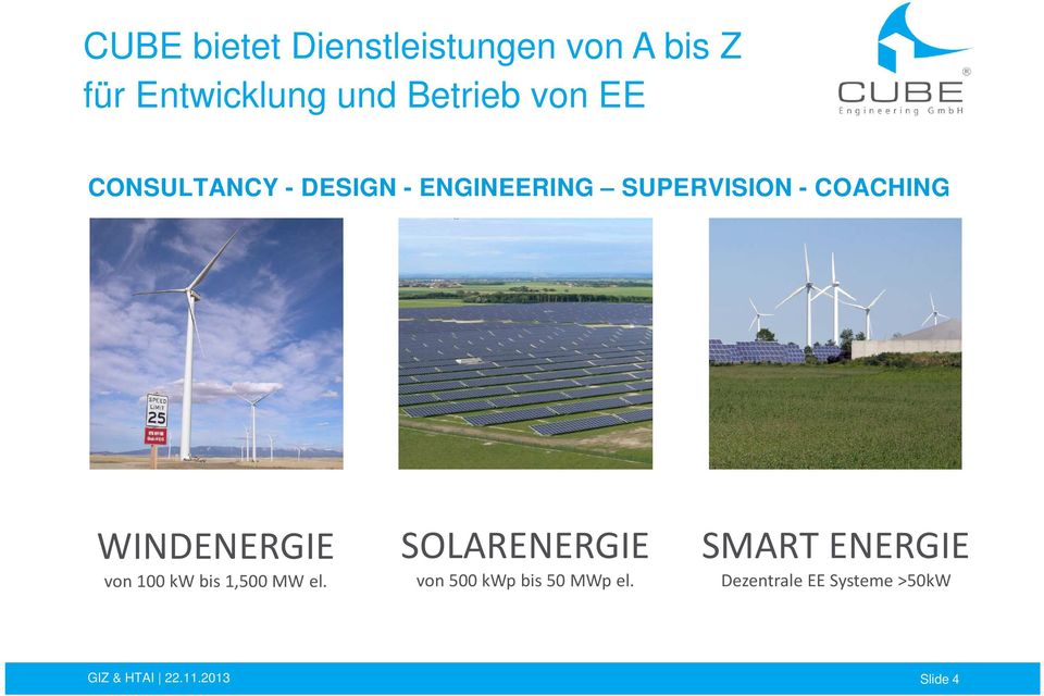 COACHING WINDENERGIE von 100 kw bis 1,500 MW el.