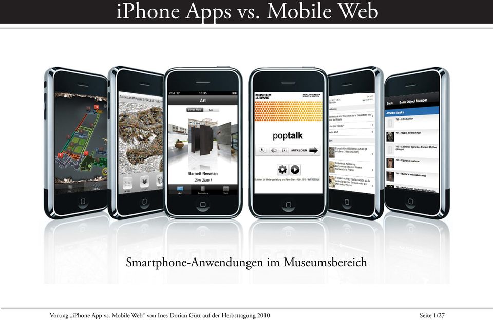 Museumsbereich Vortrag iphone App vs.