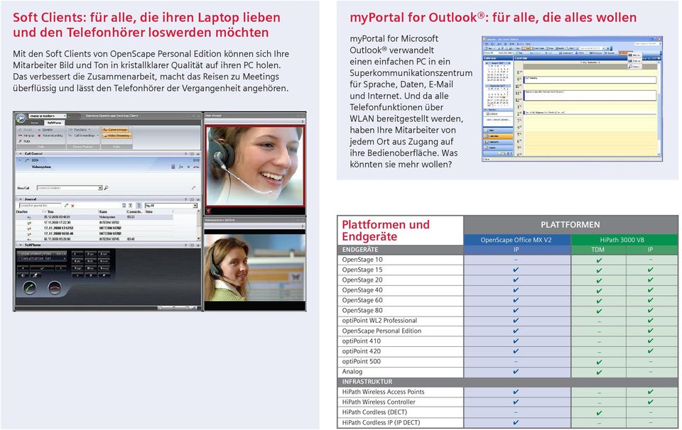 myportal for Outlook : für alle, die alles wollen myportal for Microsoft Outlook verwandelt einen einfachen PC in ein Superkommunikationszentrum für Sprache, Daten, E-Mail und Internet.
