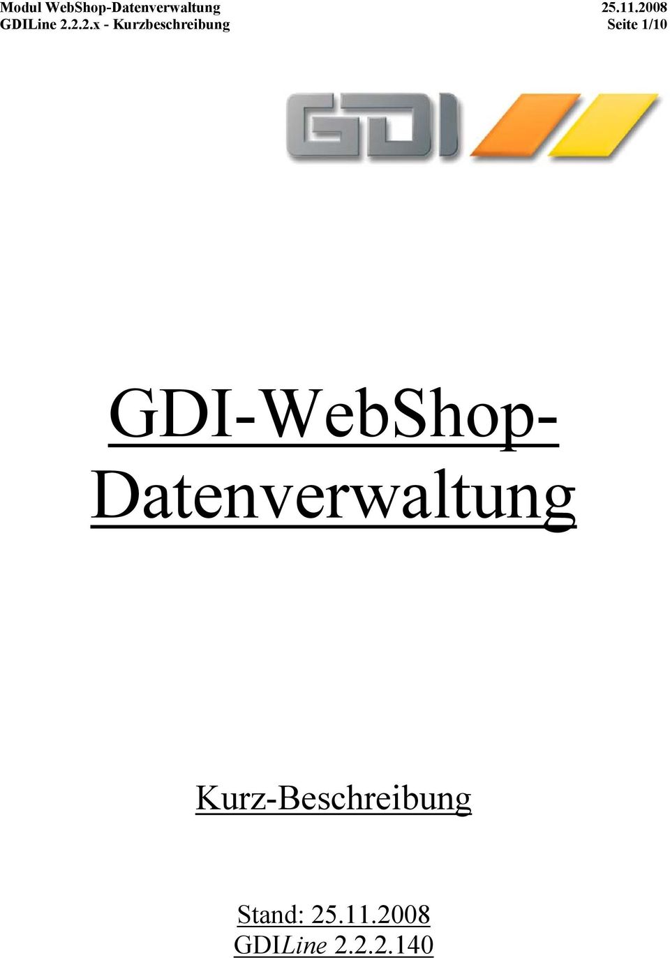 1/10 GDI-WebShop-