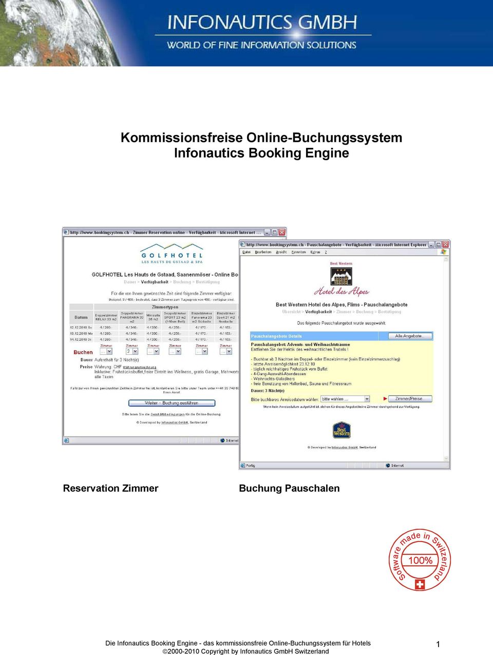 Online-Buchungssystem Infonautics