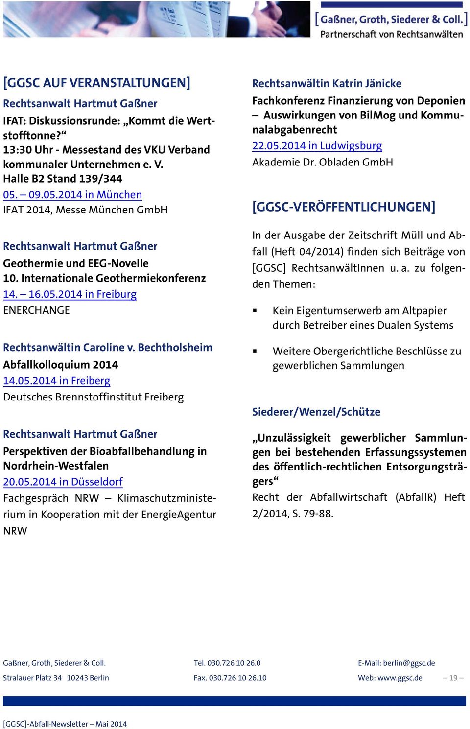 Bechtholsheim Abfallkolloquium 2014 14.05.