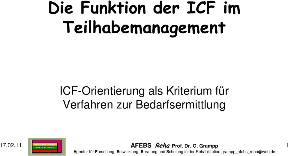 ICF-Orientierung als