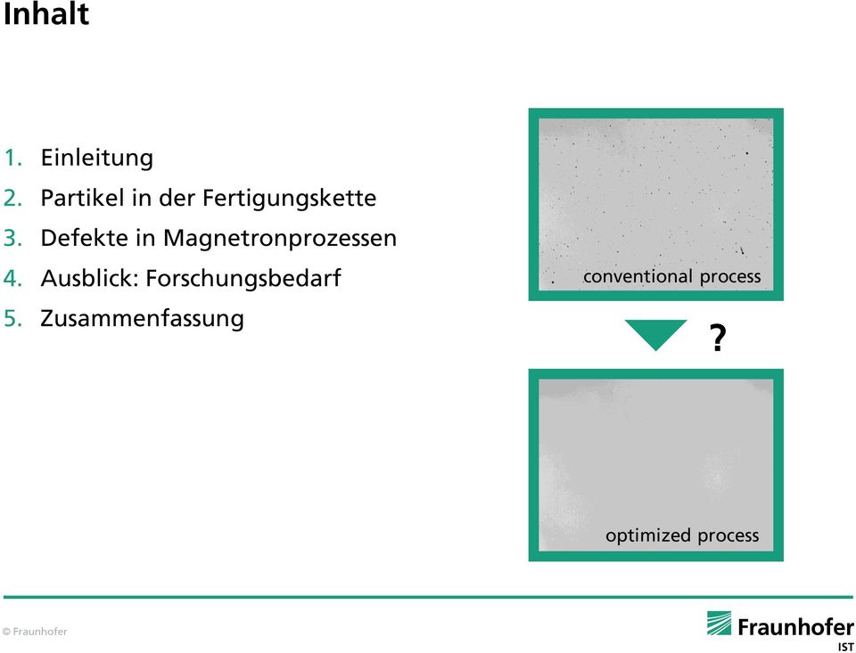 Defekte in Magnetronprozessen 4.