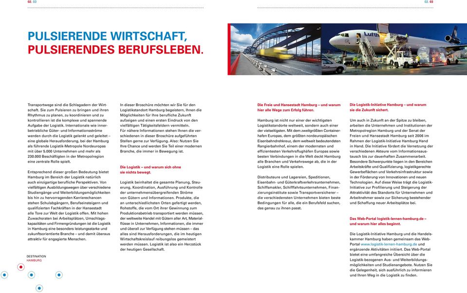 Internationale wie innerbetriebliche Güter- und Informationsströme werden durch die Logistik gelenkt und geleitet eine globale Herausforderung, bei der Hamburg als führende Logistik-Metropole