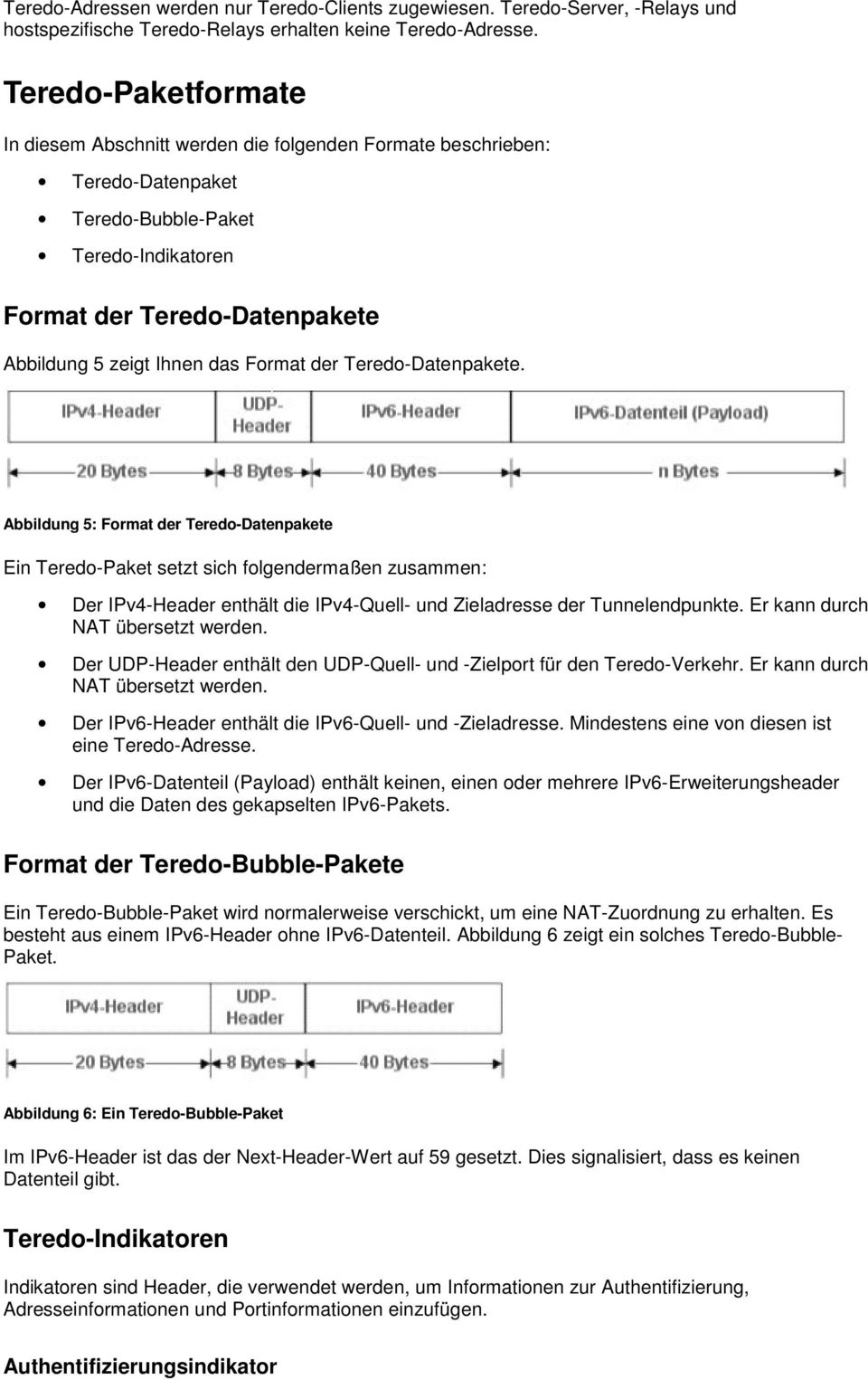 Format der Teredo-Datenpakete.