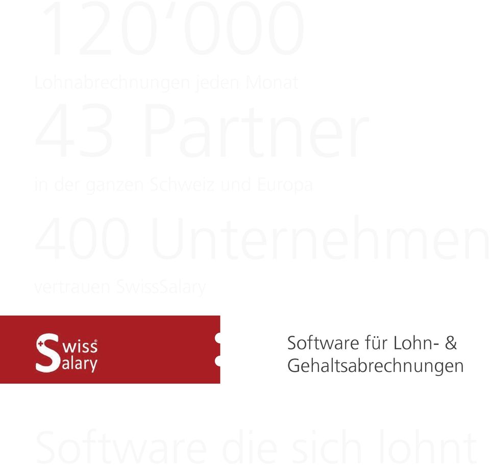 Unternehmen vertrauen SwissSalary Software