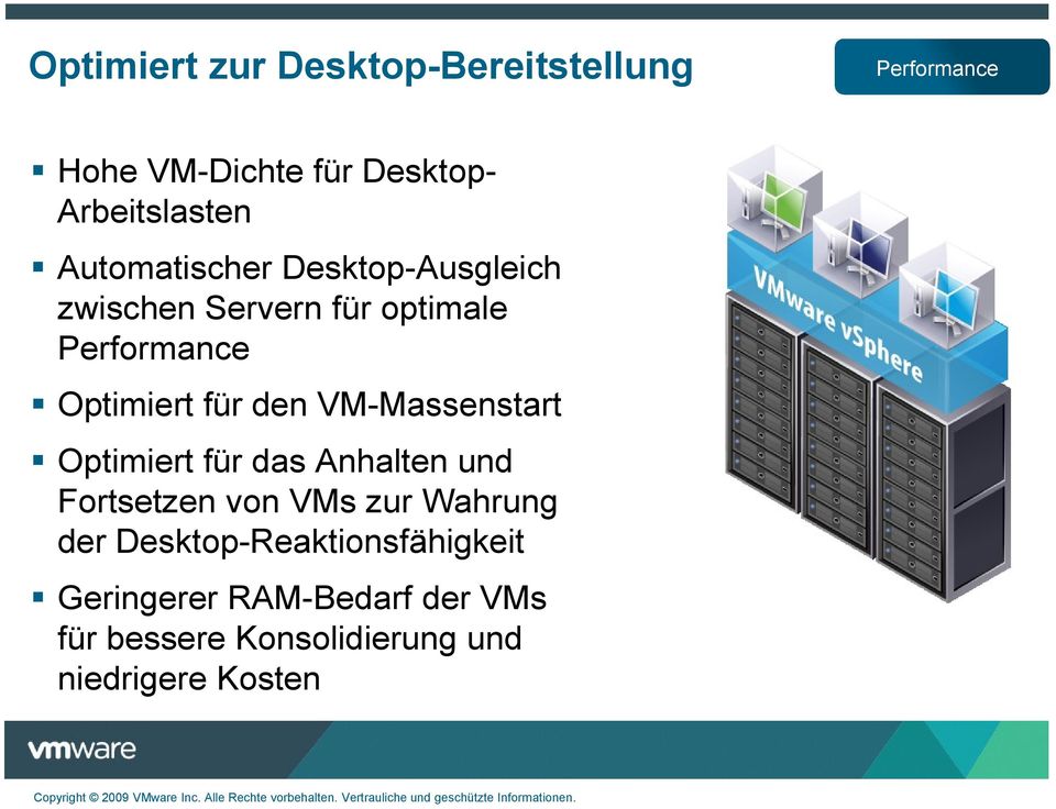 VM-Massenstart Optimiert für das Anhalten und Fortsetzen von VMs zur Wahrung der