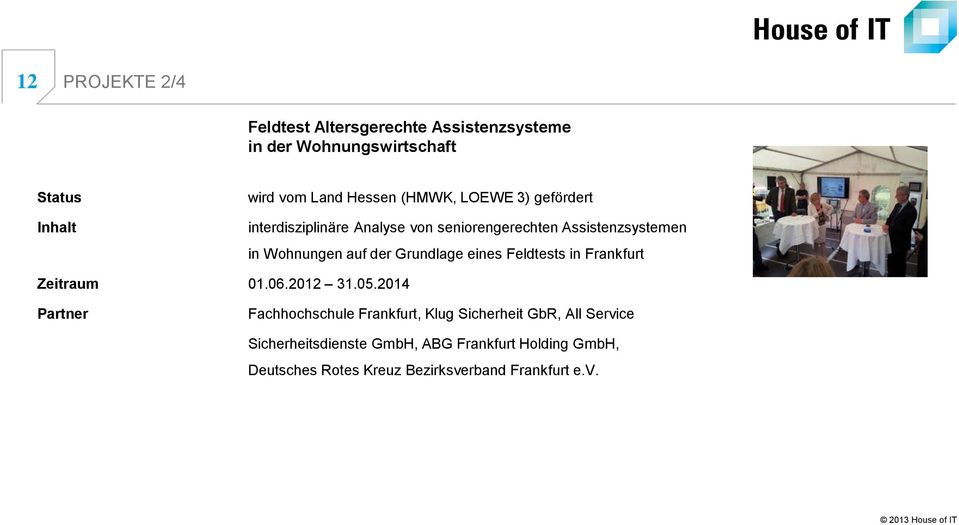 Grundlage eines Feldtests in Frankfurt Zeitraum 01.06.2012 31.05.